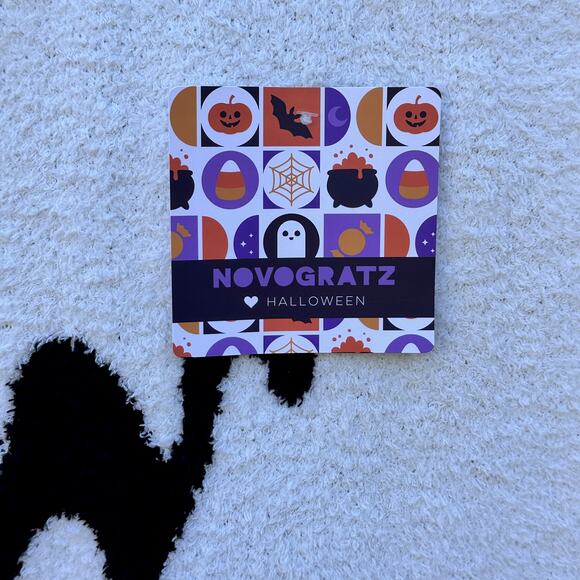 Novogratz Black Cats White Halloween 50 X 60" Throw Blanket Reversible TikTok - Picture 8 of 8